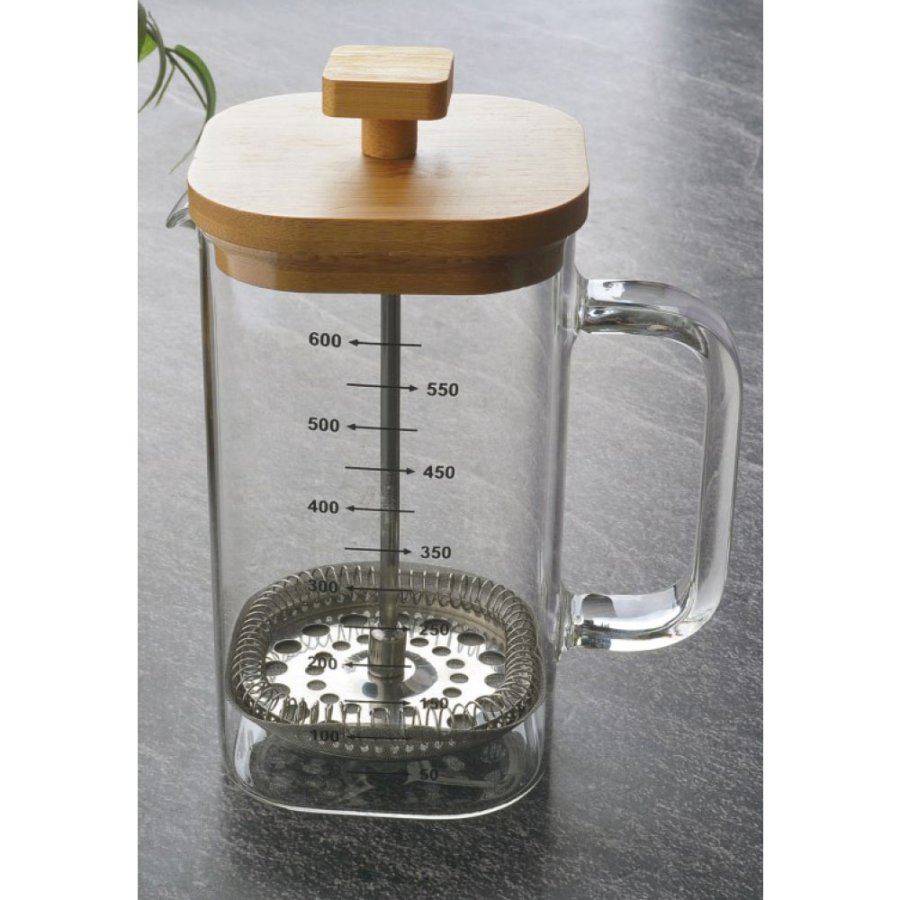 Frenchpress 600 ML Bambu Kapaklı